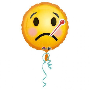 Balon Foliowy Emotikona Choroba Smutek Chory