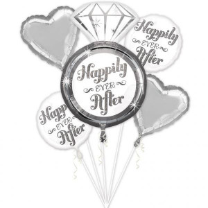 Zestaw Balonów Foliowych Happily Ever After 5 Szt