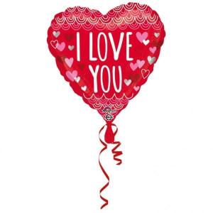 Balon Foliowy 43 Cm Serce Czerwone Walentynki