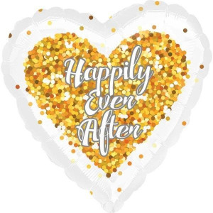Balon Foliowy Happily Ever After Serce Walentynki