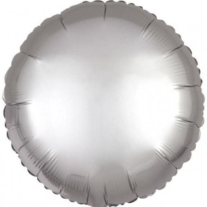 Balon Foliowy Satynowy Okrągły 43 Cm Srebrny