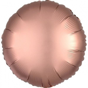 Balon Foliowy Okrągły 43cm Rose Gold Różowe Złoto
