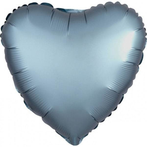 Balon Foliowy Serce Satynowy Grafitowy 43cm