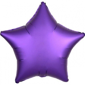 Balon Foliowy Gwiazdka Satynowy Fioletowy 48cm