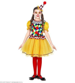 Strój Klauna Pani Klaun Clown Śmieszny Clowna - 128