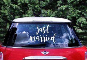 Naklejka Ślubna Na Samochód Just Married