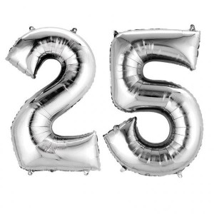 Zestaw Balonów Foliowych Cyfra 2 5 86cm 2szt