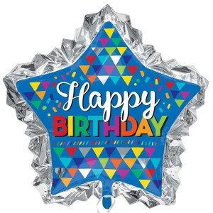 Balon Foliowy Gwiazda 81 X 86m Happy Birthday