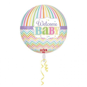 Balon Foliowy Kula Okrągły 40cm Welcome Baby