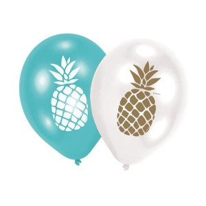 Zestaw Balonów Lateksowych 27,5cm Ananas 6szt.