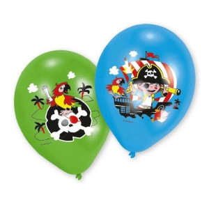 Zestaw Balonów Lateksowych 27,5 Cm Piraci 6 Szt