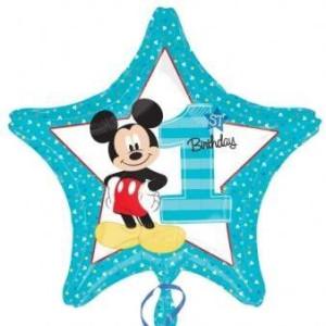 Balon Foliowy Cyfra 1 Myszka Mickey Gwiazda