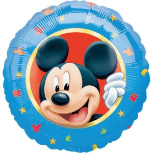 Balon Foliowy Okrągły 43cm Myszka Mickey Niebieski