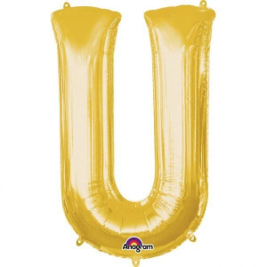 Balon Foliowy 58 X 83cm Litera U Złota Urodziny