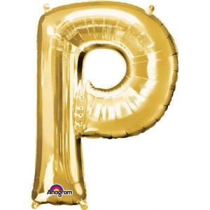 Balon Foliowy 60 X 81cm Litera P Złota Urodziny