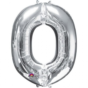 Balon Foliowy 66 X 83cm Litera O Srebrna Urodziny