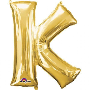 Balon Foliowy 66 X 83cm Litera K Złota Urodziny