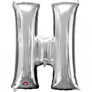 Balon Foliowy 66 X 81cm Litera H Srebrna Urodziny