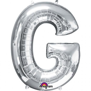 Balon Foliowy 63 X 81cm Litera G Srebrna Urodziny