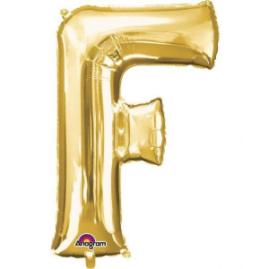 Balon Foliowy 53 X 81cm Litera F Złota Urodziny