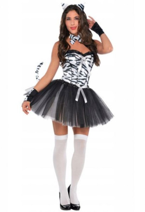 Strój Sukienka Zebra Zebry Zeberka Tutu - M