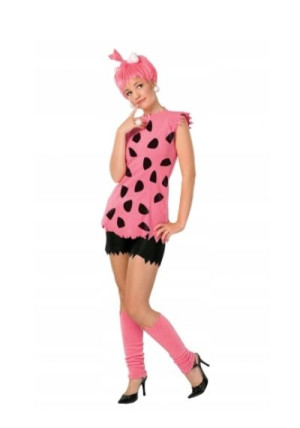 Strój Pebbles Flintstonowie Róż Jaskiniowiec - M