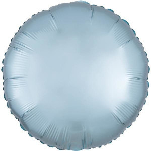 Balon Foliowy Satyna Okrągły Błękit 43cm Urodziny