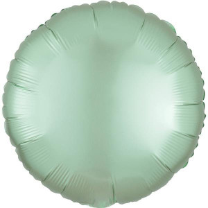 Balon Foliowy Satyna Okrągły Miętowy 43cm Urodziny