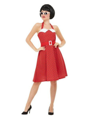 Strój Sukienka Lata 50-te Retro Czerwona - M