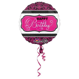 Balon Foliowy Różowy Happy Birthday Urodziny