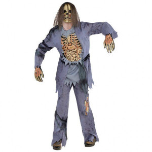 Strój Ponury Zombie Z Maską Halloween - M/l
