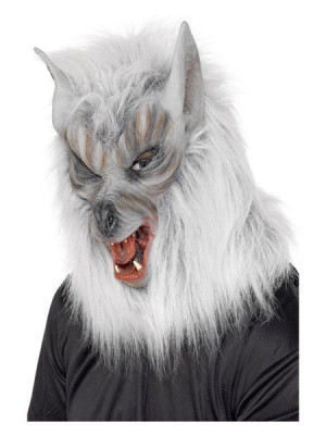 Maska Lateksowa Wilkołak Wilkołaka Włosy Halloween