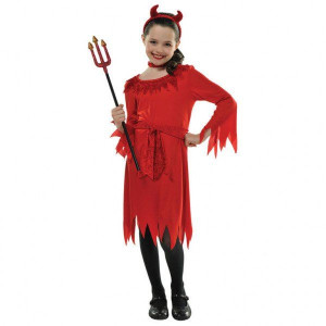 Strój Diabełek Z Rogami Diabeł Halloween - 110