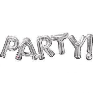 Balony Party ! Srebrny Urodziny 83 X 22 Cm