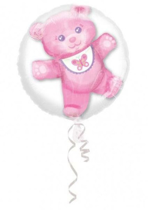 Balon W Balonie Miś Dziewczynka 60 Cm Baby Shower