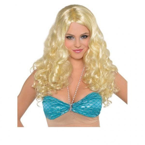 Peruka Blond Nimfa Nimfy Kręcone Syrena