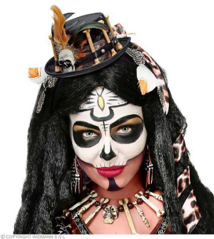 Cylinder Mini Na Opasce Czarny Voodoo Halloween
