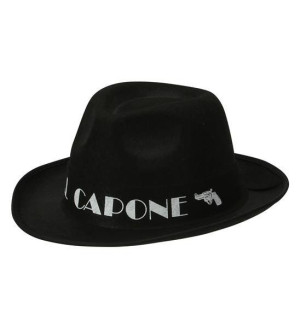Kapelusz Czarny Gangster Al Capone Retro Lata 20