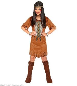 Strój Indianka Indianki Brązowy Indianie - 140
