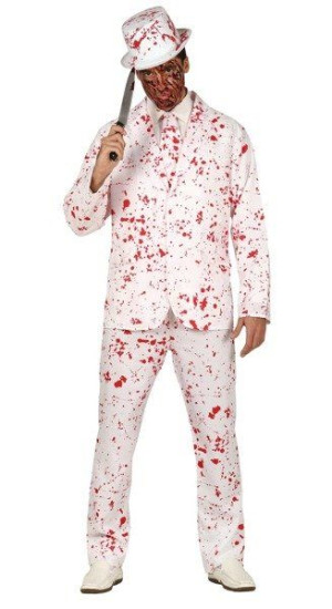 Strój Garnitur Krwawy Gentleman Halloween - L