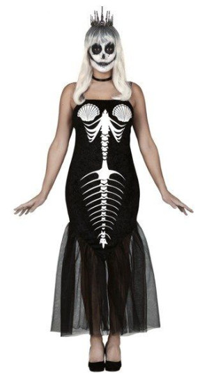 Strój Szkielet Syreny Syrena Kości Halloween - S
