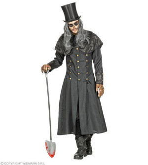 Płaszcz Grabarza Grabarz Szary Halloween - M/l