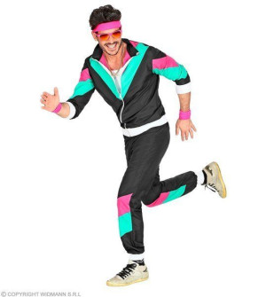 Strój Dres Lata 80 Czarny Dresy Disco - Xl