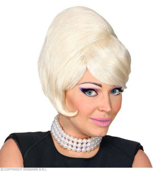 Peruka Blond Lata 50 Moda Lat 50 Retro Krótka