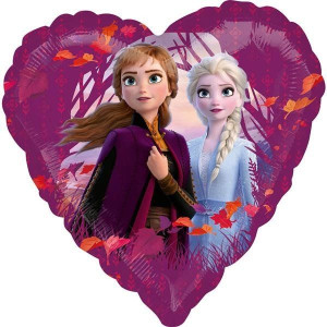 Balon Foliowy Kraina Lodu 2 Anna Elsa Serce 43 Cm