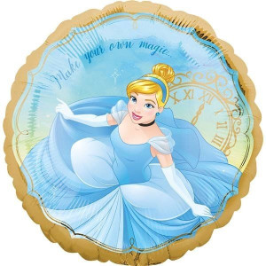 Balon Foliowy Kopciuszek Okrągły Księżniczka 43 Cm