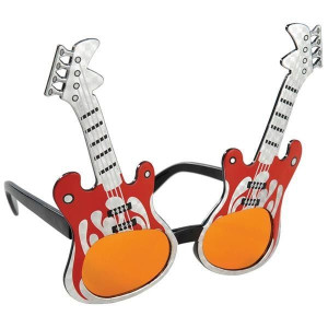 Okulary Czerwono-srebrny Gitary Rock Rockowe