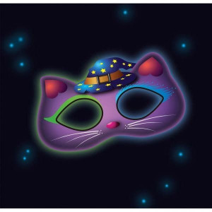 Maska Świecąca Kotek Kota Kotka Glow Neon