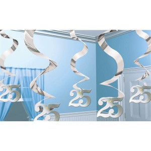 Świderki Wiszące Srebrne Jubileusz 25-lecia 5 Szt