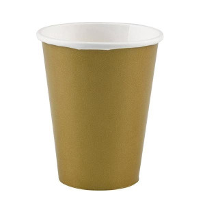 Kubeczki Papierowe Z Papieru Złote Złoty 250 Ml